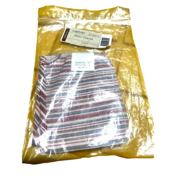 Longaberger SMALL CORNER‎ Basket Liner MARKET STRIPE Fabric NEW - Picture 1 of 1